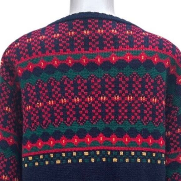 Vtg Paquette Byer California Sweater Large Multicolor Fair Isle Boucle Terrier - Picture 6 of 11